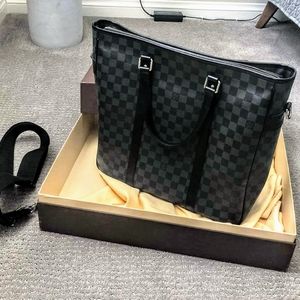 Louis Vuitton Blue Damier Anon Graphite MM Tote